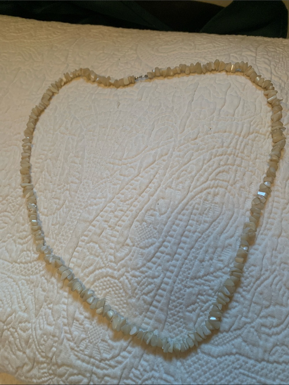 Cream Beaded Chip Necklace β Neutral Stone Strand